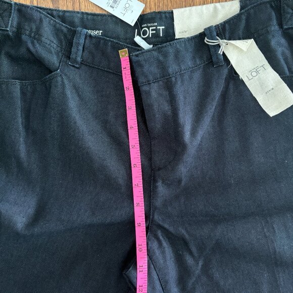 Ann Taylor Loft Modern Trouser Women's Black Denim Wash High Rise Size 14 NWT - Picture 4 of 8